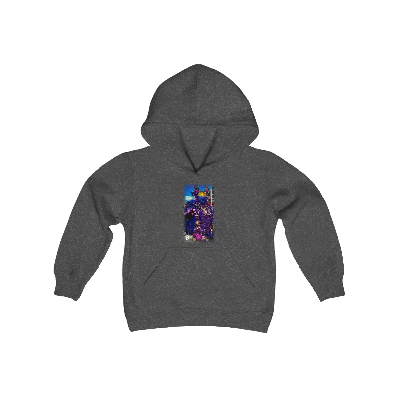 Youth Heavy Blend Hoodie - FANtastic - Spiked Ball N' Chain Hoodie with Hem Detail Decorative Unique Youth Heavy Blend Hoodie - FANtastic - Spiked Ball N' Chain Hoodie with Hem Detail Decorative Unique
