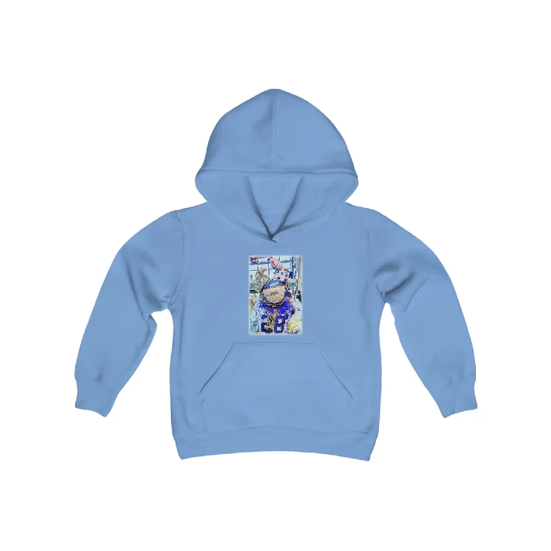 Youth Heavy Blend Hoodie - FANtastic - Winter Whiteout Hoodie with Velcro Closure Adjustable Secure Youth Heavy Blend Hoodie - FANtastic - Winter Whiteout Hoodie with Velcro Closure Adjustable Secure