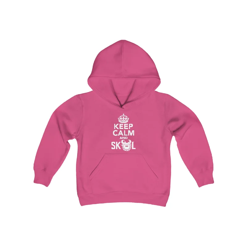 Youth Heavy Blend Hoodie - Keep Calm Hoodie with Longline Fit Extended Stylish