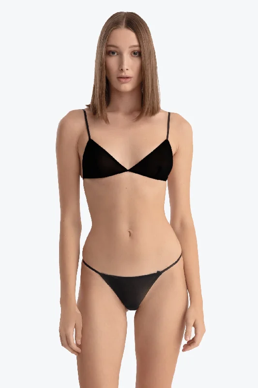DEMI TRIANGLE BRA FULLY LINED BLACK Sporty Compression Bra