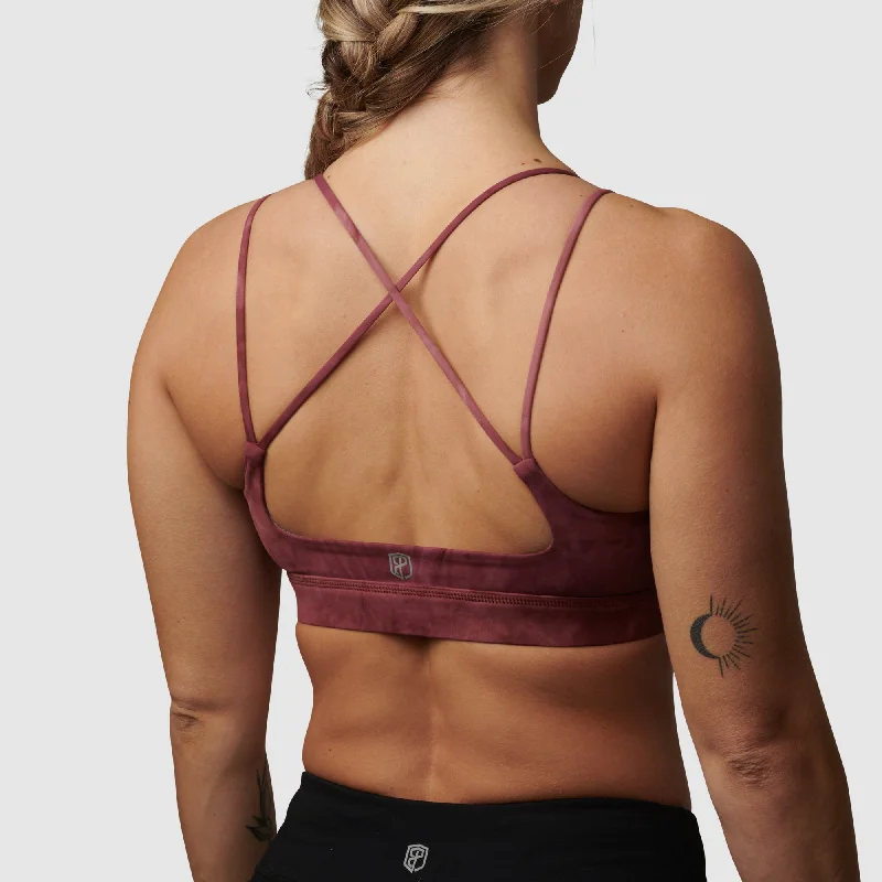 Exhale Sports Bra (Roan Rouge) Cotton Comfort Bra