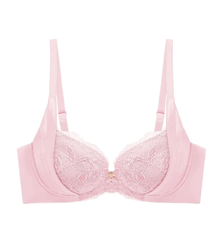 Florale Rose Lilies Wired Padded Push Up Bra Adjustable Bra Straps