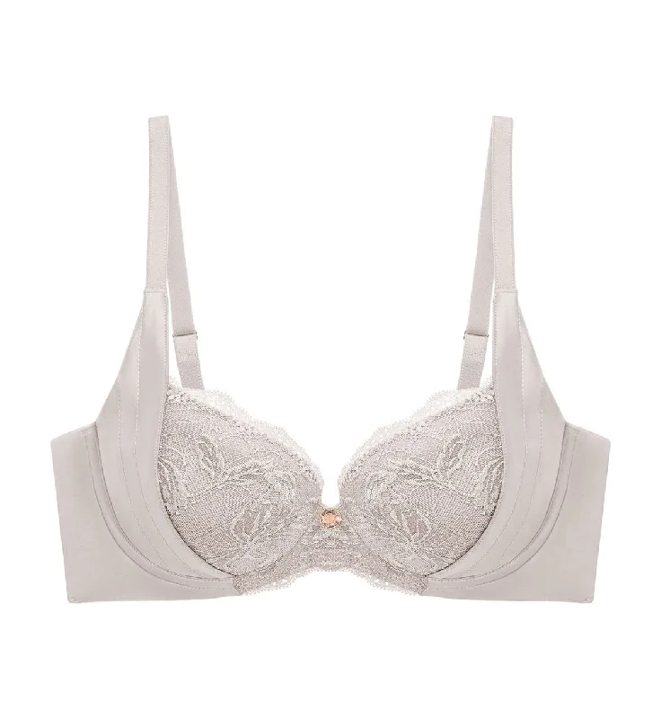 Florale Rose Lilies Wired Padded Push Up Bra Comfortable Lounge Bra