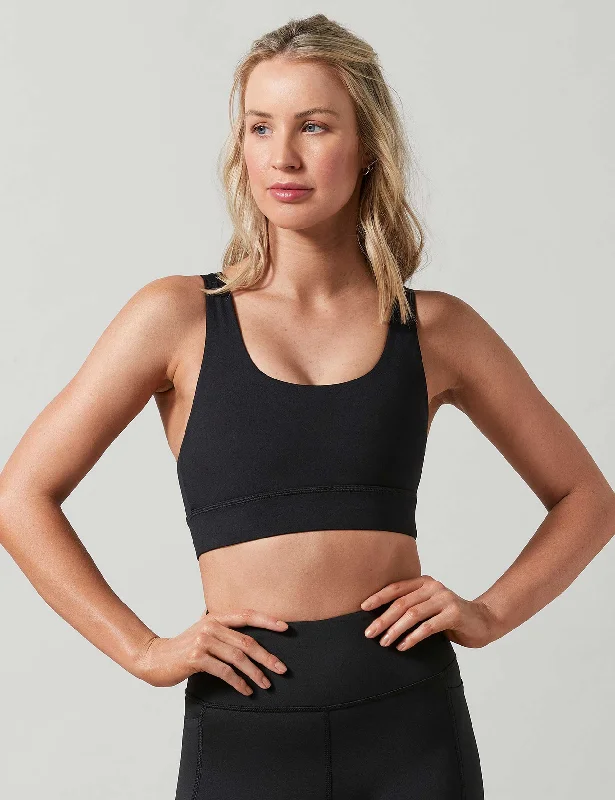 Zoe Bra - Tarmac Black Cotton Comfort Bra