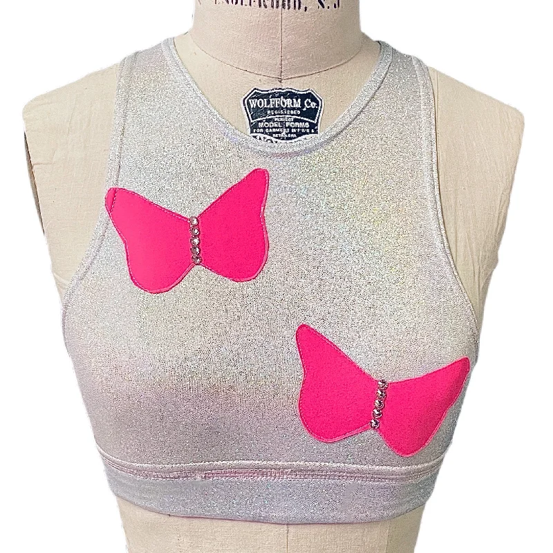 Mariposa Crew Neck Sports Bra Soft Padded Bralette