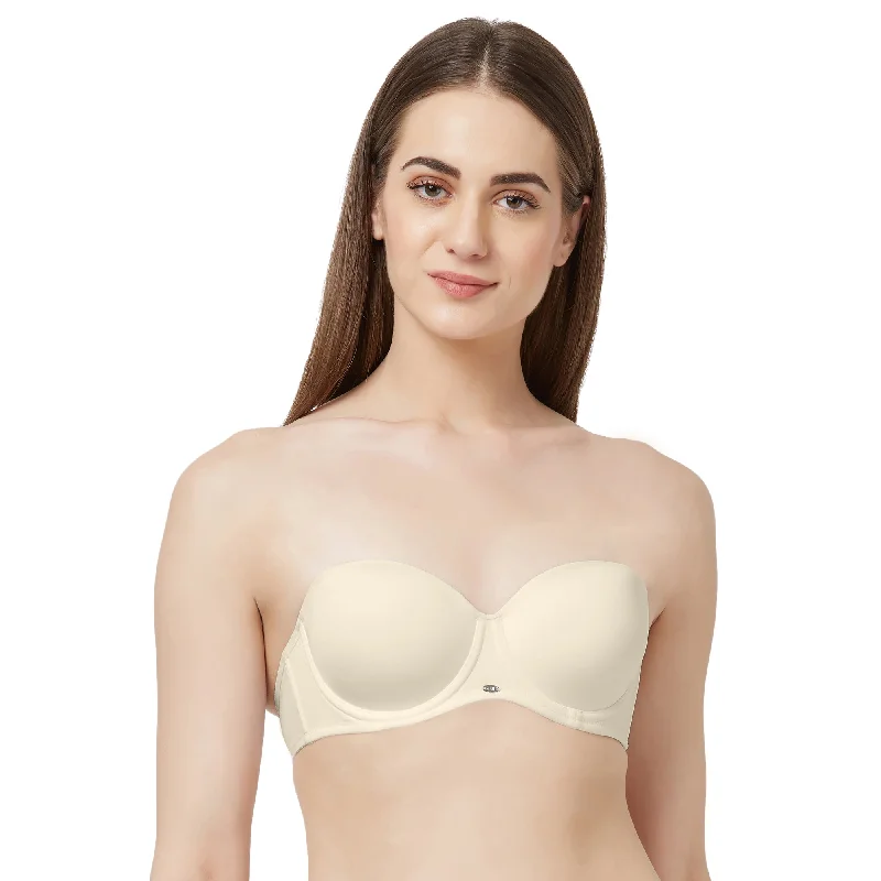 Medium Coverage Padded Wired Multiway Strapless Bra with Detachable Straps-FB-508A Stretchy Wireless Bra