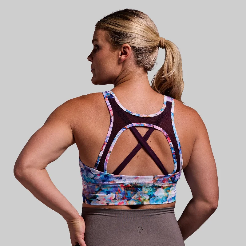 Milk and Muscles Nursing Sports Bra (Floral Refresh) Lace-Trimmed Bra