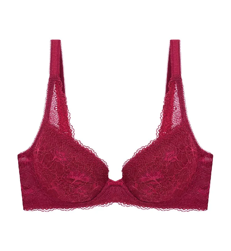 Natural Elegance Delicate Wired Padded Bra Breathable Comfort Bra