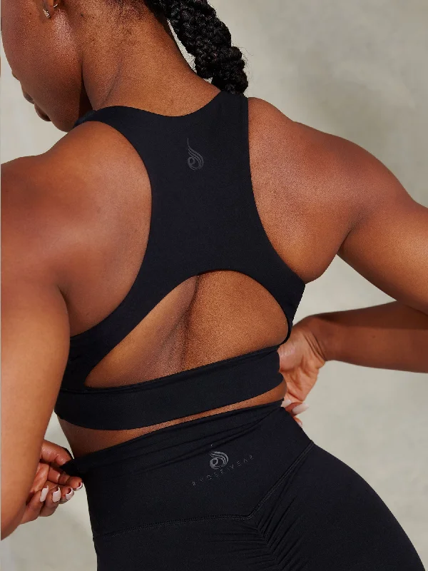 NKD Embody Sports Bra - Black Supportive Cotton Bra