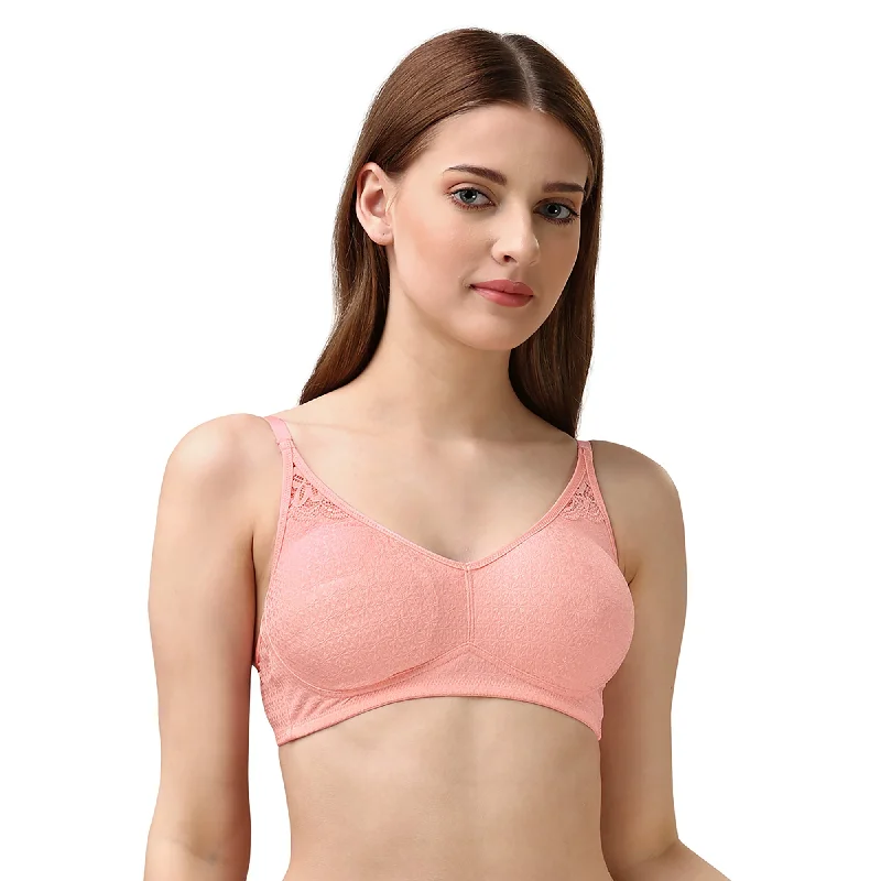 Non Padded Non Wired Medium Coverage Lace Bra FB-708 Lace-Trimmed Bra