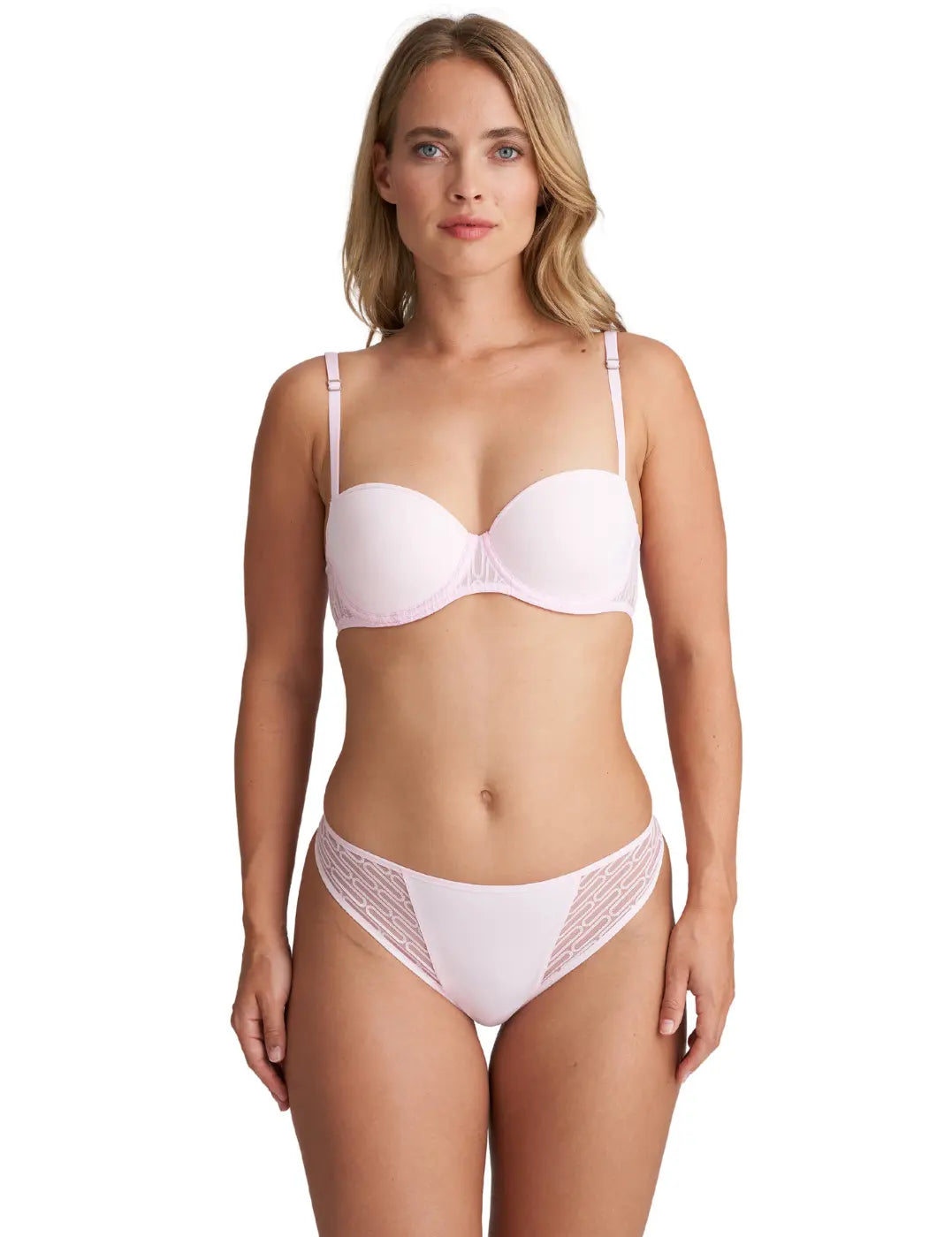 Tanzara Padded Balcony Bra In Fifties Pink - Marie Jo Casual Bralette Set