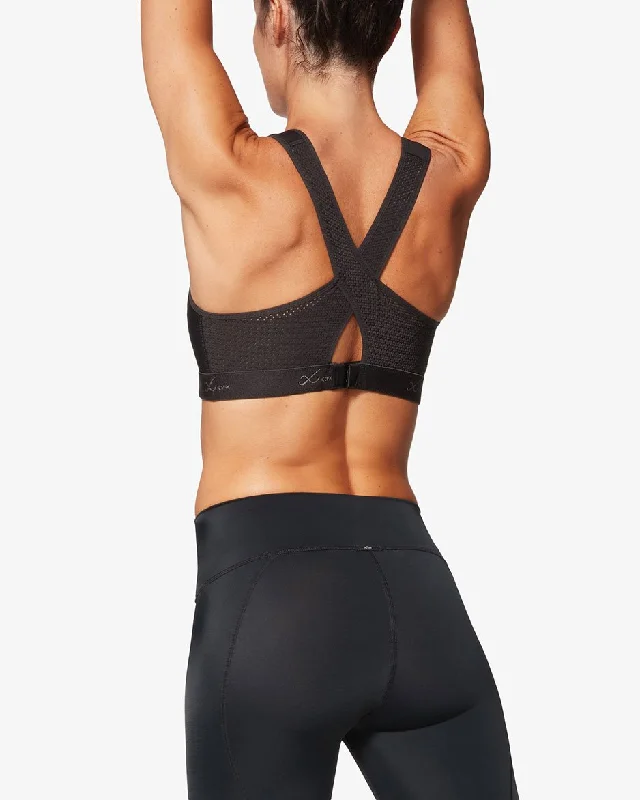 Xtra Support High Impact Sports Bra: Black High-Cut Bra Design