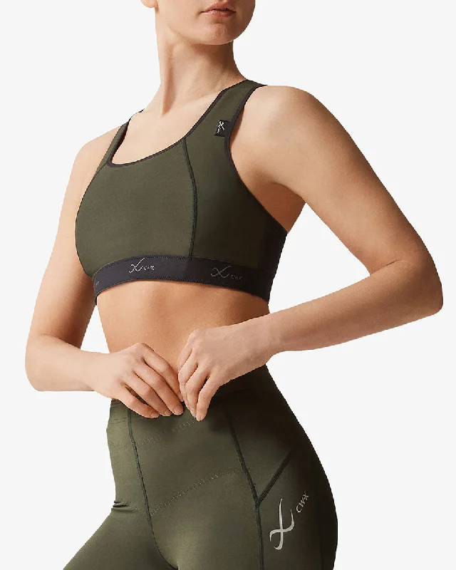 Xtra Support High Impact Sports Bra: Forest Night Lightweight Cotton Bra