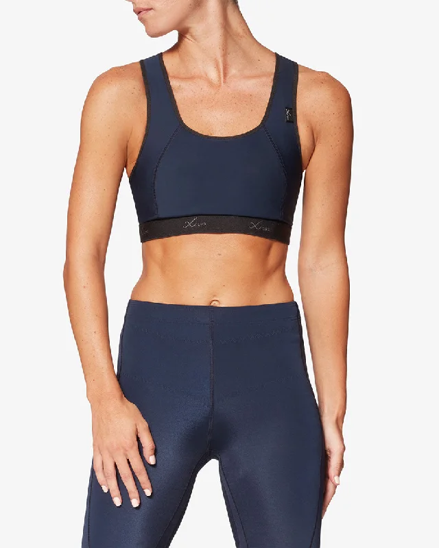 Xtra Support High Impact Sports Bra: True Navy Soft Lace Bralette