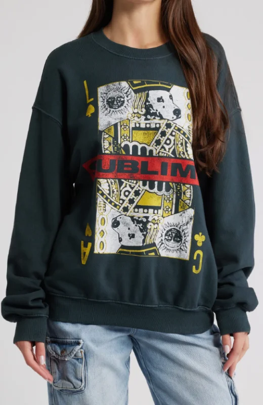 Daydreamer - Sublime Playing Card Graphic Sweatshirt Hoodie with Hidden Zipper Minimalist Clean