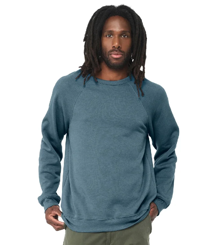 Bella + Canvas Unisex Sponge Fleece Crew Neck Sweatshirt Heather Deep Teal Hoodie with Embroidery Detailed Premium