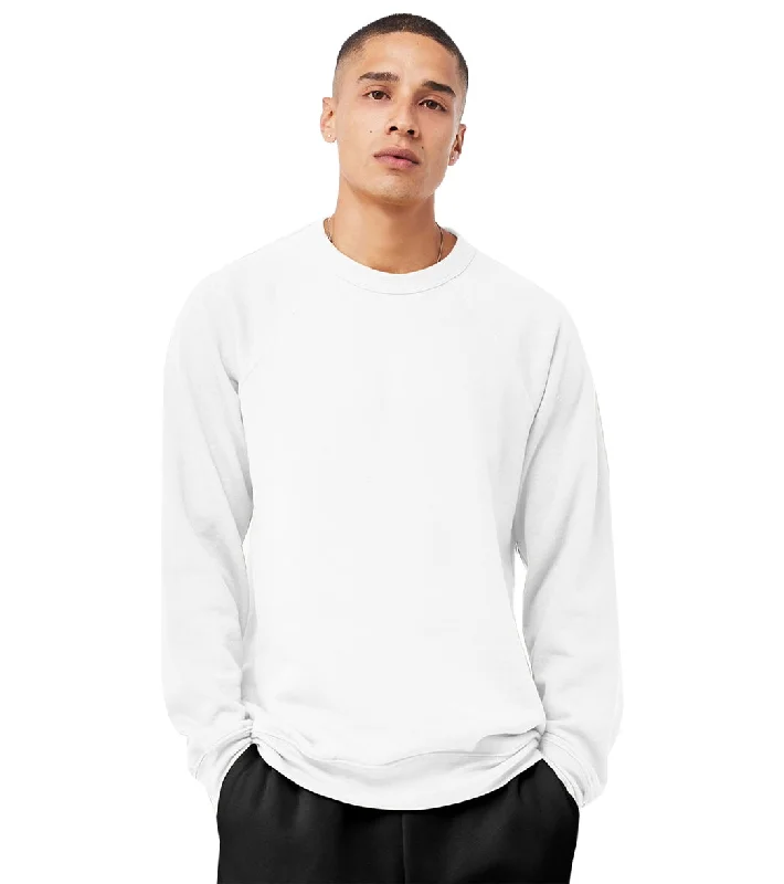 Bella + Canvas Unisex Sponge Fleece Crew Neck Sweatshirt Solid White Trbl Hoodie Jacket Zipper Layering