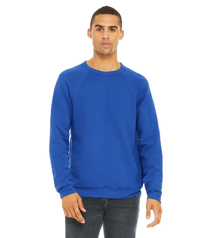 Bella + Canvas Unisex Sponge Fleece Crew Neck Sweatshirt True Royal Hoodie with Button Classic Timeless