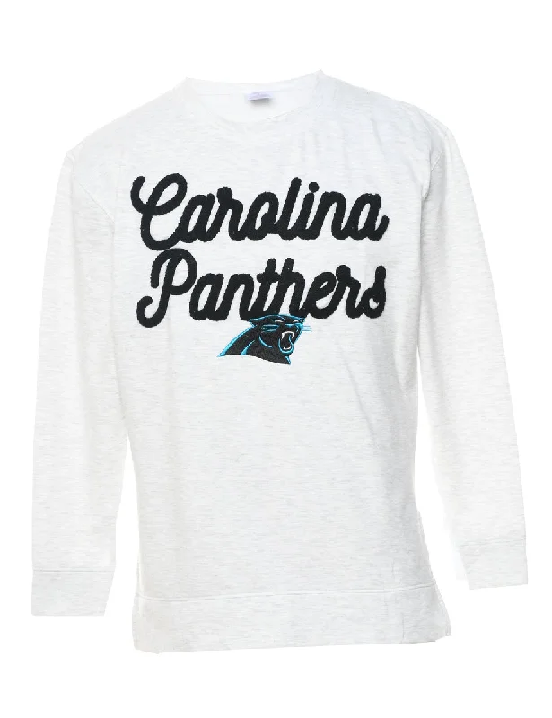 Carolina Panthers NFL Sports Sweatshirt - S Hoodie with Drop Shoulder Relaxed Streetwear