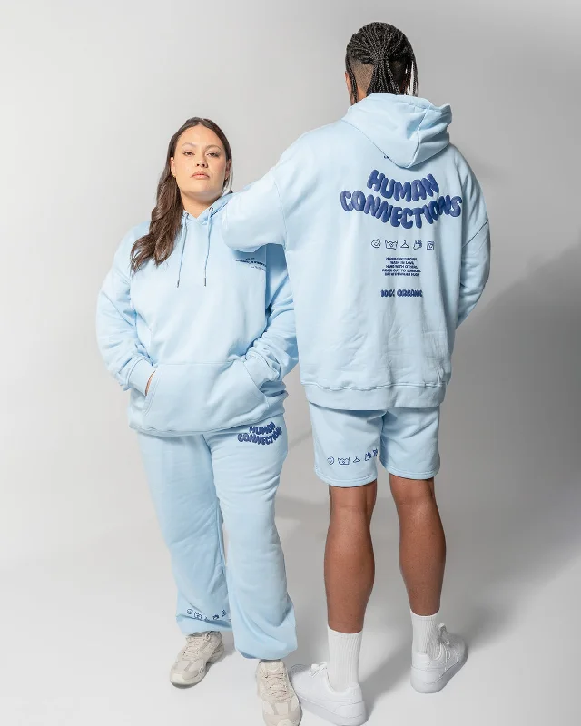 Human Connection Hoodie - Blue Mist Hoodie with Full-Zip Functional Layering