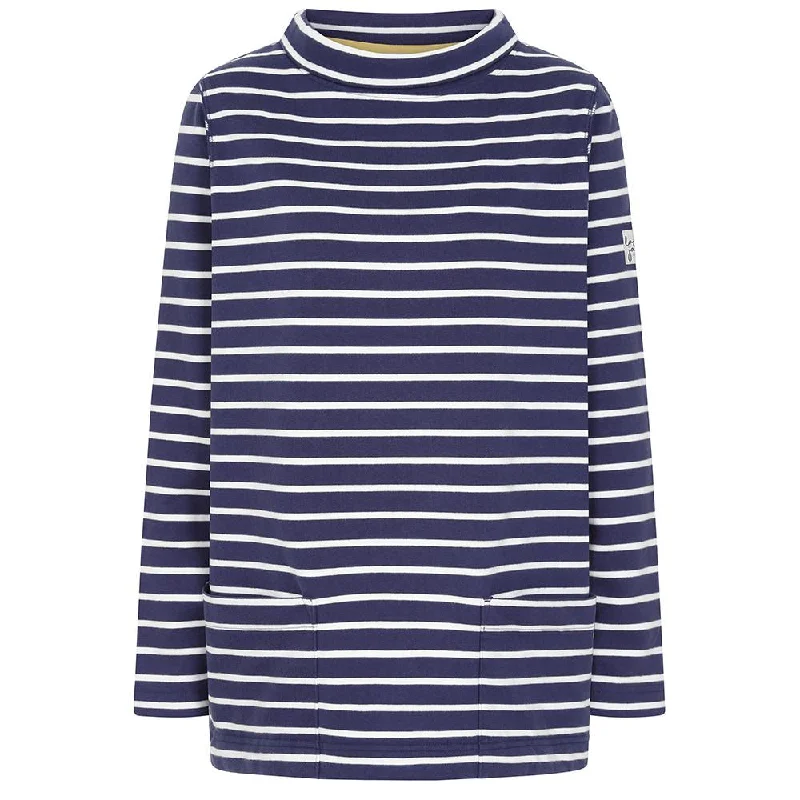 Lazy Jacks Striped Roll Neck Sweatshirt LJ94S Hoodie with Relaxed Fit Easy Casual