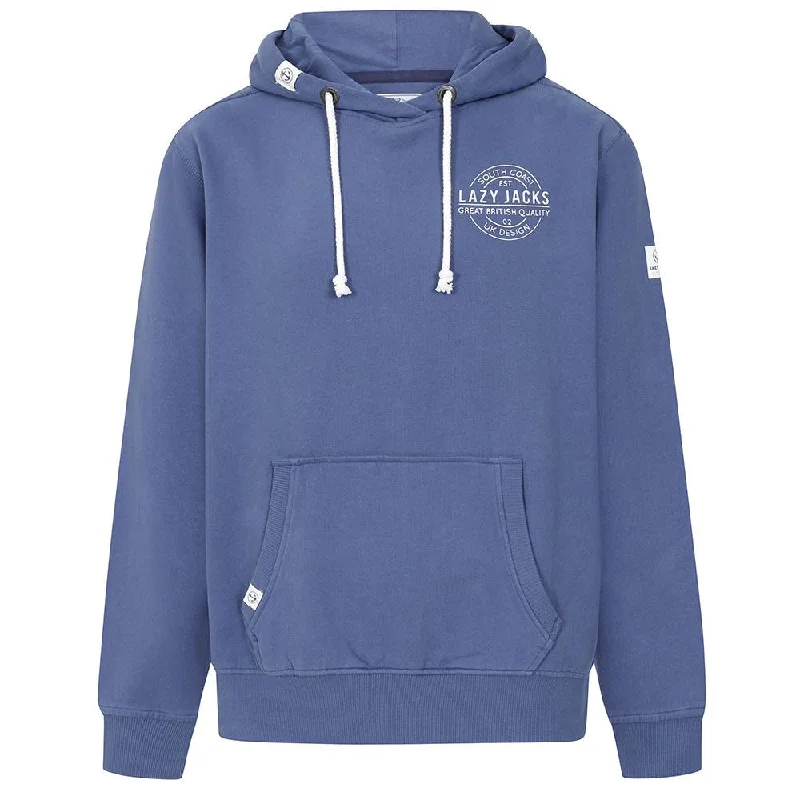 Lazy Jacks Super Soft Printed Hooded Sweatshirt LJ21 Hoodie with Rolled Sleeves Casual Relaxed