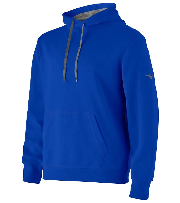 Mizuno Unisex Challenger Hoodie Royal Hoodie with Hem Contrast Bold Stylish