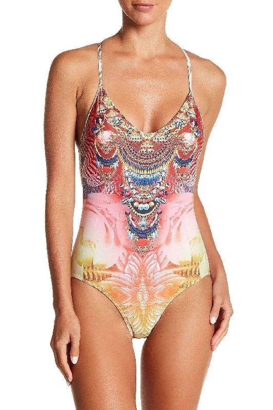 Multi Colored One-Piece Swimsuit / Monokini Beachwear, Resort Wear and Designer Swimwear Sporty Swim Shorts Multi Colored One-Piece Swimsuit / Monokini Beachwear, Resort Wear and Designer Swimwear Sporty Swim Shorts