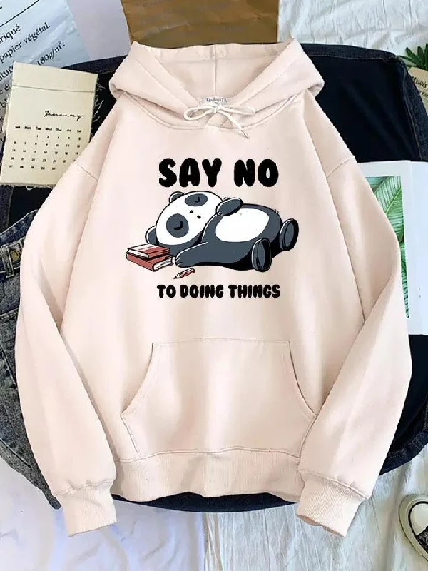 Say no to doing things - Sweatshirt Hoodie with Hood Adjustable Protection