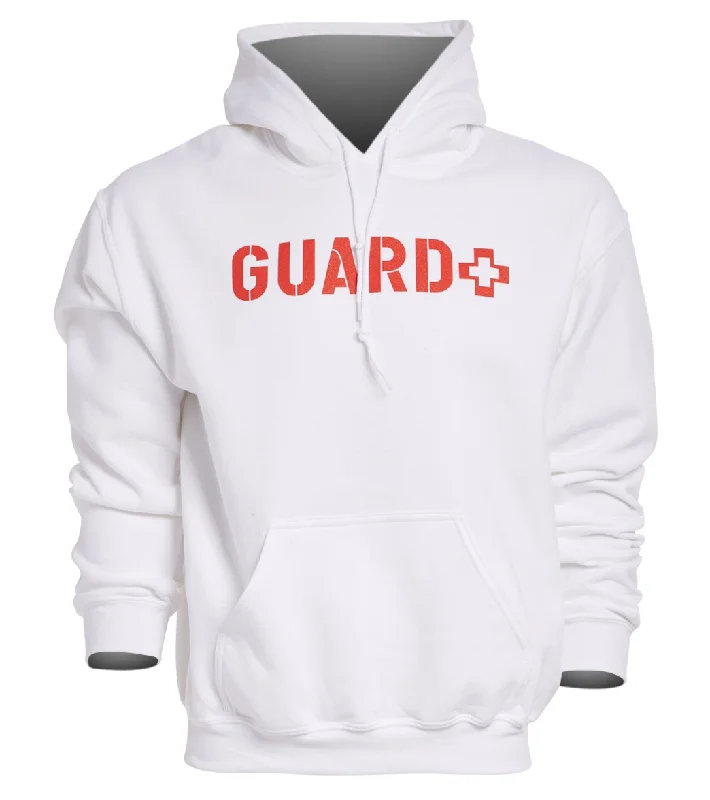 Sporti Guard Unisex Hooded Sweatshirt Arctic White Hoodie with Tied Waist Feminine Flattering