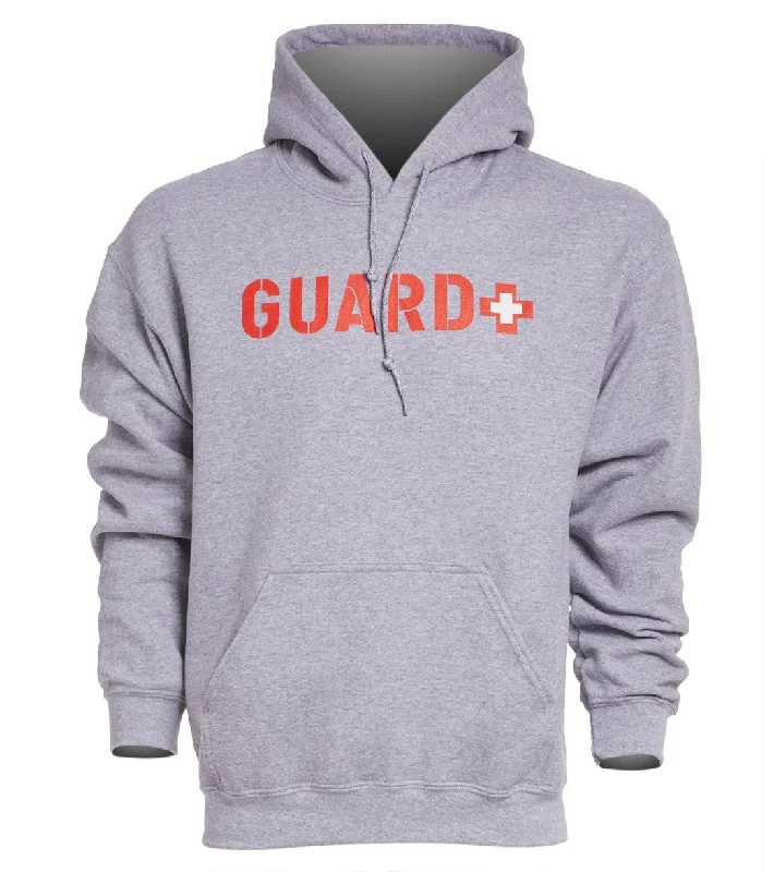 Sporti Guard Unisex Hooded Sweatshirt Gray Wolf Hoodie with Velcro Closure Adjustable Secure