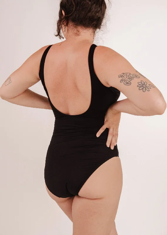 Tamarindo Black One-Piece Swimsuit Comfortable Tankini Set