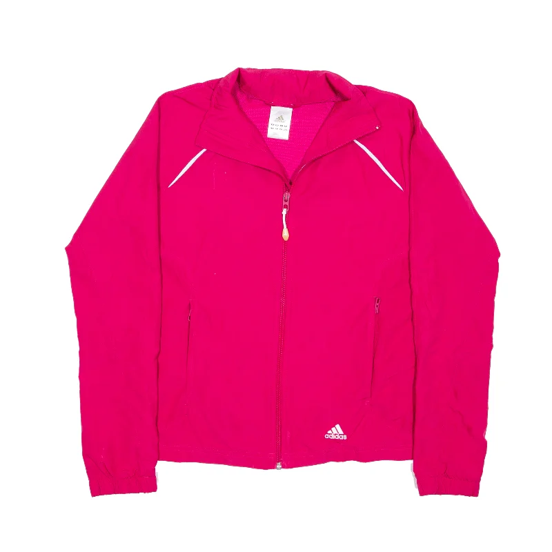 ADIDAS Windbreaker Jacket Pink Womens UK 10 Collared Jacket Crew Neck Jacket Turtle Neck Jacket ADIDAS Windbreaker Jacket Pink Womens UK 10 Collared Jacket Crew Neck Jacket Turtle Neck Jacket