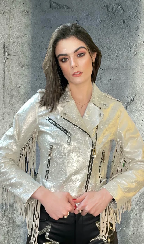 Any Old Iron Silver Swirl Moto Jacket Toggled Jacket Drawstring Jacket Belted Jacket Any Old Iron Silver Swirl Moto Jacket Toggled Jacket Drawstring Jacket Belted Jacket
