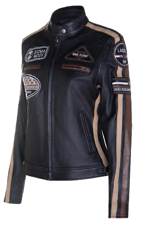 Ladies Black Lambskin Racer Style Jacket, Style: Sizma 5011 Wool Jacket Cashmere Jacket Tweed Jacket Ladies Black Lambskin Racer Style Jacket, Style: Sizma 5011 Wool Jacket Cashmere Jacket Tweed Jacket