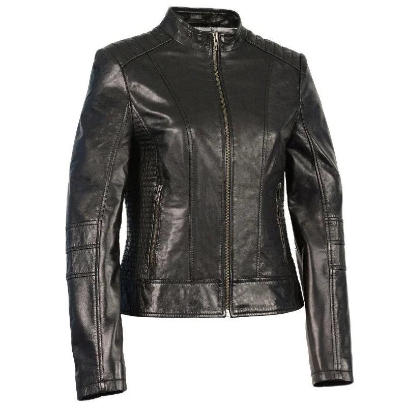 Milwaukee Leather SFL2860 Women's Zip Front Stand Up Collar Black Leather Jacket Oversized Jacket Tailored Jacket Straight Jacket Milwaukee Leather SFL2860 Women's Zip Front Stand Up Collar Black Leather Jacket Oversized Jacket Tailored Jacket Straight Jacket