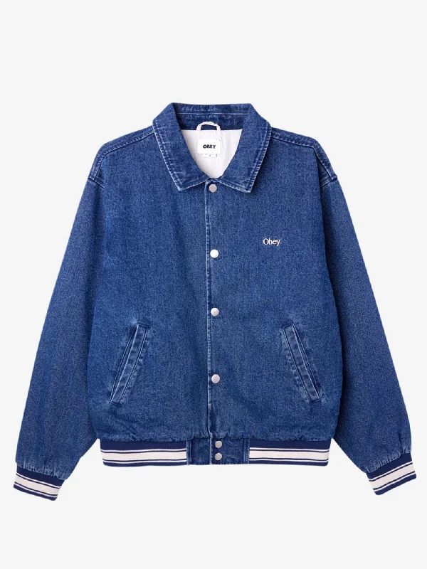 Obey Rose Jacket Notch Collar Peter Pan Collar Cowl Neck