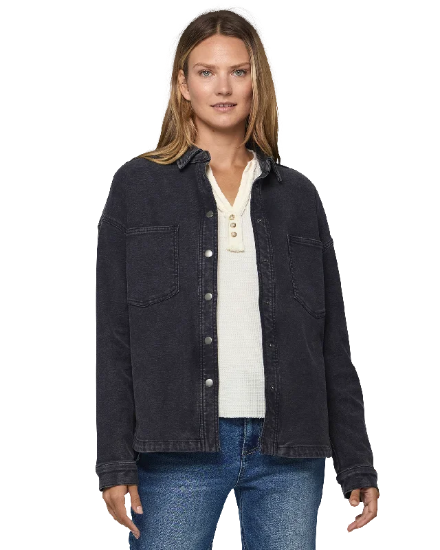 RAVENNA SHIRT JACKET Lace Jacket Ribbed Jacket Sequined Jacket