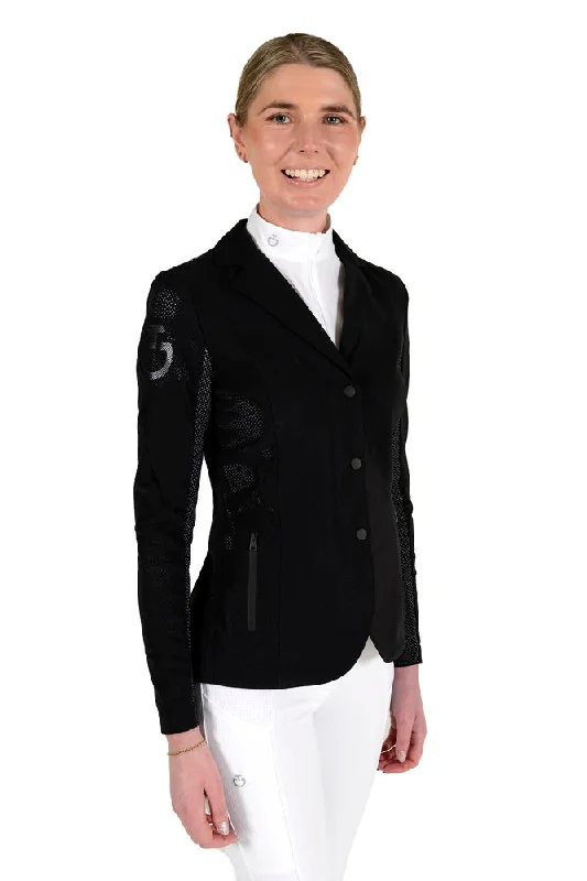 SS24 Revo Perforated Light Tech Knit Jacket - Black/White Mesh Jacket Canvas Jacket Denim Jacket
