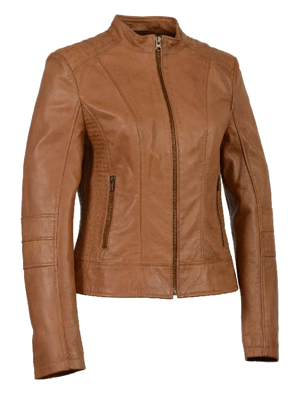 Women's butter soft lamb skin leather with stand up collar scuba jacket Denim Fabric Leather Fabric Suede Fabric Women's butter soft lamb skin leather with stand up collar scuba jacket Denim Fabric Leather Fabric Suede Fabric