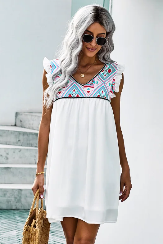 double-layer tulle sleeveless V-neck pullover skirt linen skirt breathable