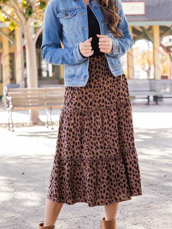 Amara Animal Print Skirt breathable skirt fabric