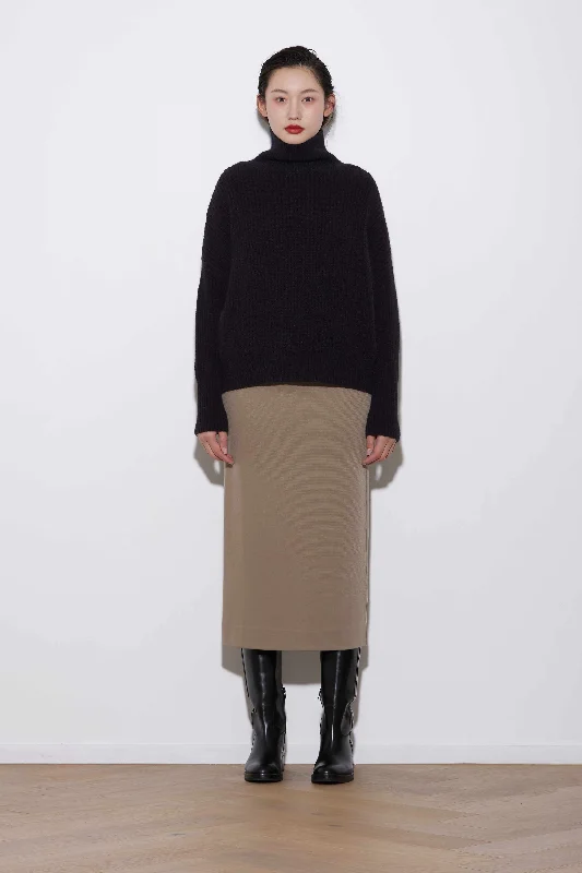 CARLO TUBE SKIRT leather skirt sleek