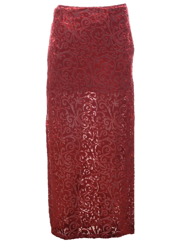 Devore Midi Skirt - M vintage skirt charm