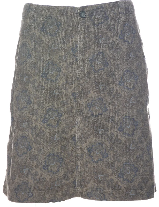 Eddie Bauer A-line Skirt - L corduroy skirt textured