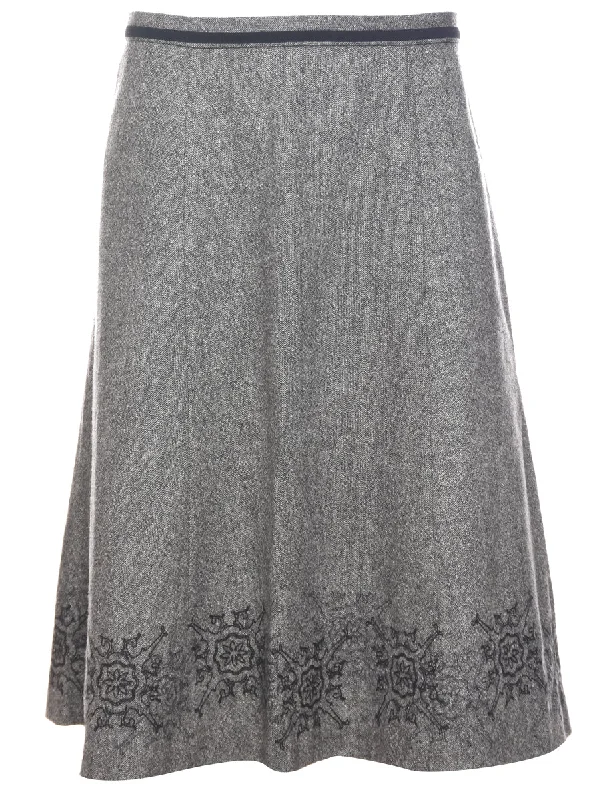 Eddie Bauer Flared Skirt - L velvet skirt rich
