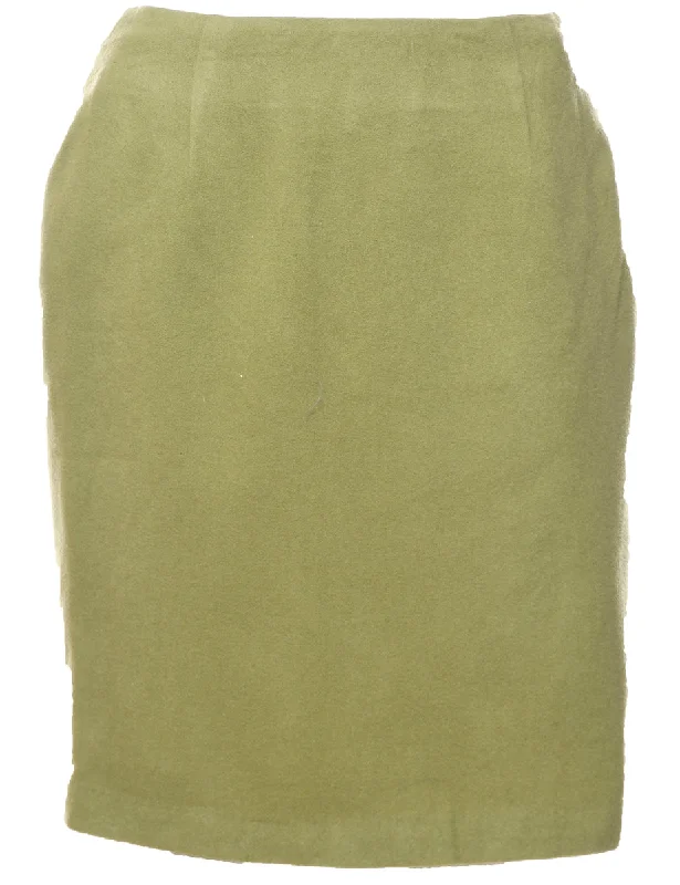 Green Skirt - M leather skirt modern