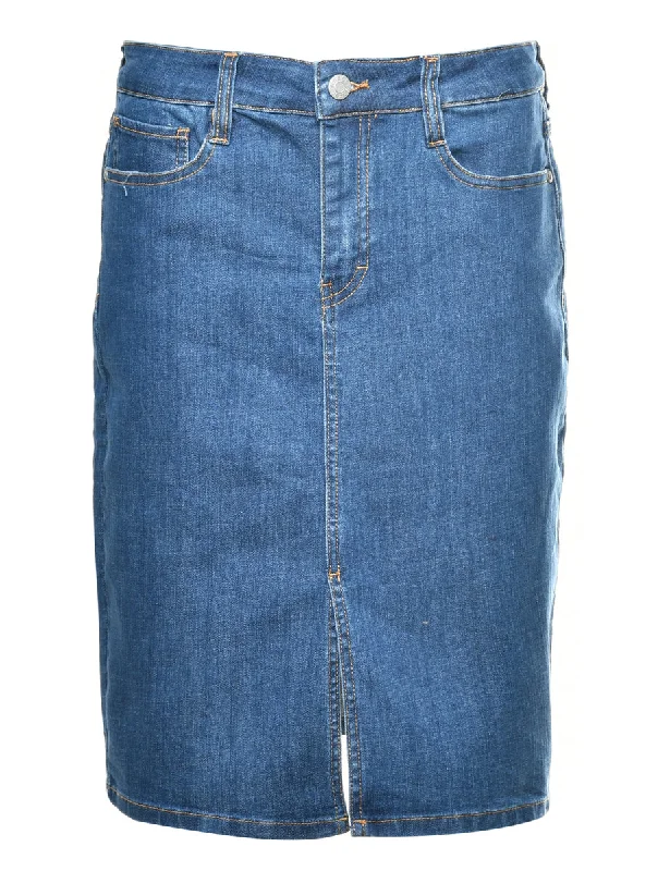 Guess Denim Skirt - M ruffled skirt detail