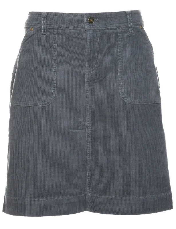 Izod Corduroy A-line Skirt - L high waist skirt