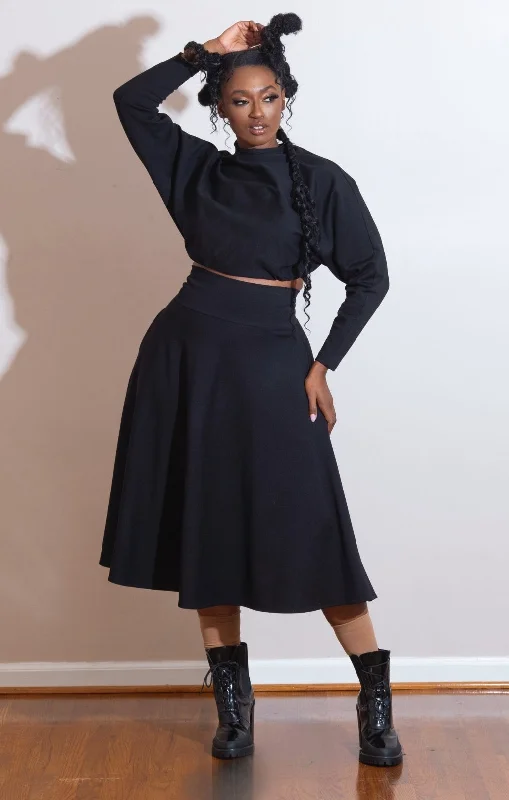 JIBRI Swing Skirt Suit cashmere skirt fine